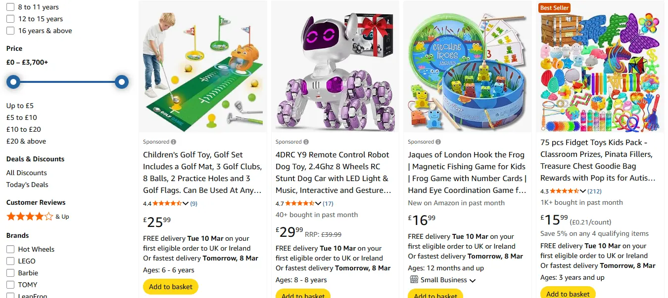 Amazon ads bury